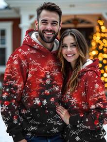 Manfinity Homme Sudadera casual de Navidad con estampado para hombres - Multicolor - Ver 5