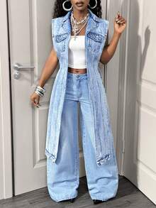 BamGleam Women's Casual Denim Dress For Daily Wear