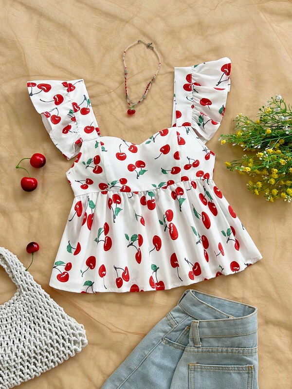 Soleia Camisa de mujer con manga corta y silueta evasé, de tela texturizada, adecuada para vacaciones, festivales de música, estilo bohemio, días festivos, té de la tarde