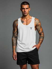 Manfinity Sport Corelite 3pcs Boyfriend Style Men Solid Color Round Neck Casual Sport Tank Tops  Workout Tops Tank Top Pack Basic T Shirt  Basketball  Jersey Boyfriend Style Men Boyfriend Style Men Hoodies Back To School Workout Tops White Tank Top Breathable