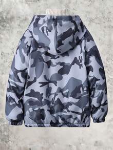 SHEIN Vacaura 男童迷彩保暖休闲街头外套，秋冬季