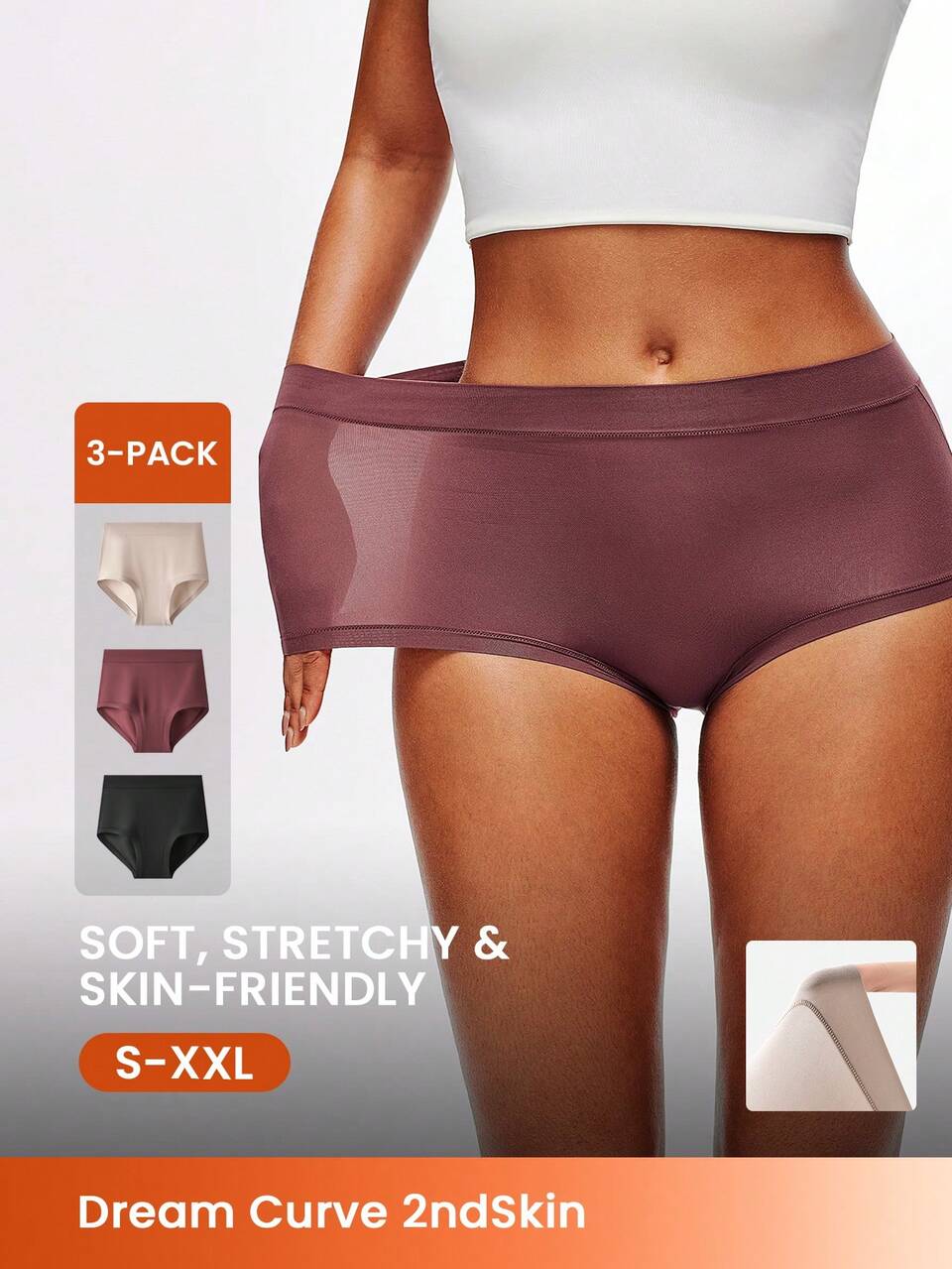 3-Pack Mid-Waist Briefs Underwear