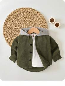 SHEIN 男婴撞色连帽长袖外套