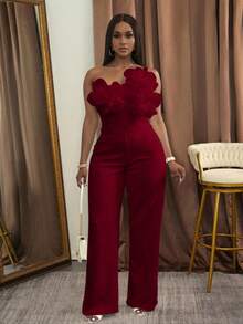 Slaydiva 2025 Nouvelle combinaison blanche sexy dos nu avec décor floral pour le réveillon de Noël/la Saint-Valentin, à porter au quotidien pour les femmes