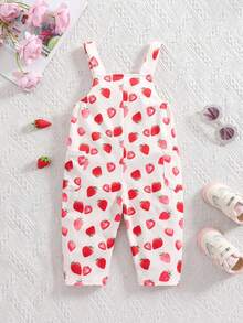 新生女婴可爱针织草莓连脚裤，适合秋冬季