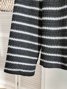 Tween Girls Casual Striped T-Shirt And Pants Set, Autumn - Grey - View 8