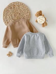 2件装男婴百搭可爱字母印花长袖卫衣，秋冬季 - 彩色 - 查看 2