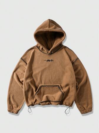 Street Life Sudadera con capucha casual y cálida para hombres, otoño/invierno