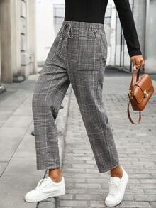 EMERY ROSE 女士休闲通勤复古格子裤 - 彩色 - 查看 6