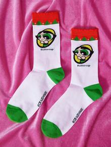 THE POWERPUFF GIRLS X SHEIN 女士船袜 - 彩色 - 查看 2
