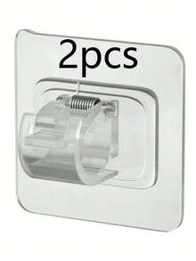 Heavy Duty Adhesive Hook Brackets, 2/4/8 Pcs No Drill Curtain Rod Holders, Multi-Purpose Wall Mount For Shelves, Kitchen, Bathroom, DIY Home Gift Idea - Clear - View 10