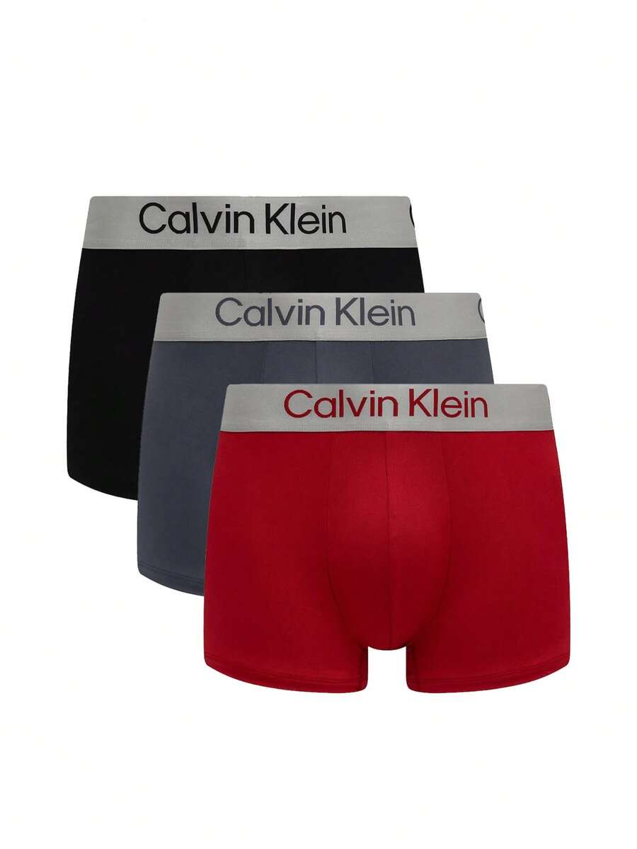 Calvin Klein 3pcs/Pack Men's Letter Print Casual Boxer Briefs