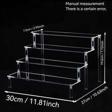 Klares Acryl Kosmetikregal - Mehrstöckiger Organizer für Make-up und Pflegeprodukte, großer Kapazität Schminktisch Aufbewahrungsständer - Verschiedenfarbig - Übersicht 12