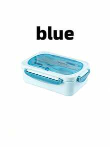 1 套 4 格便当盒带分隔盖和叉勺微波炉塑料午餐盒适用于办公室学生学校派对户外露营野餐零食