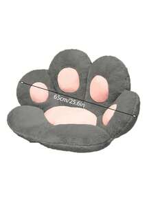 1个卡通熊掌半包式靠垫，办公座椅靠垫，猫爪靠垫，家居装饰，节日装饰靠垫，最佳圣诞装饰，房间装饰，圣诞节冬季