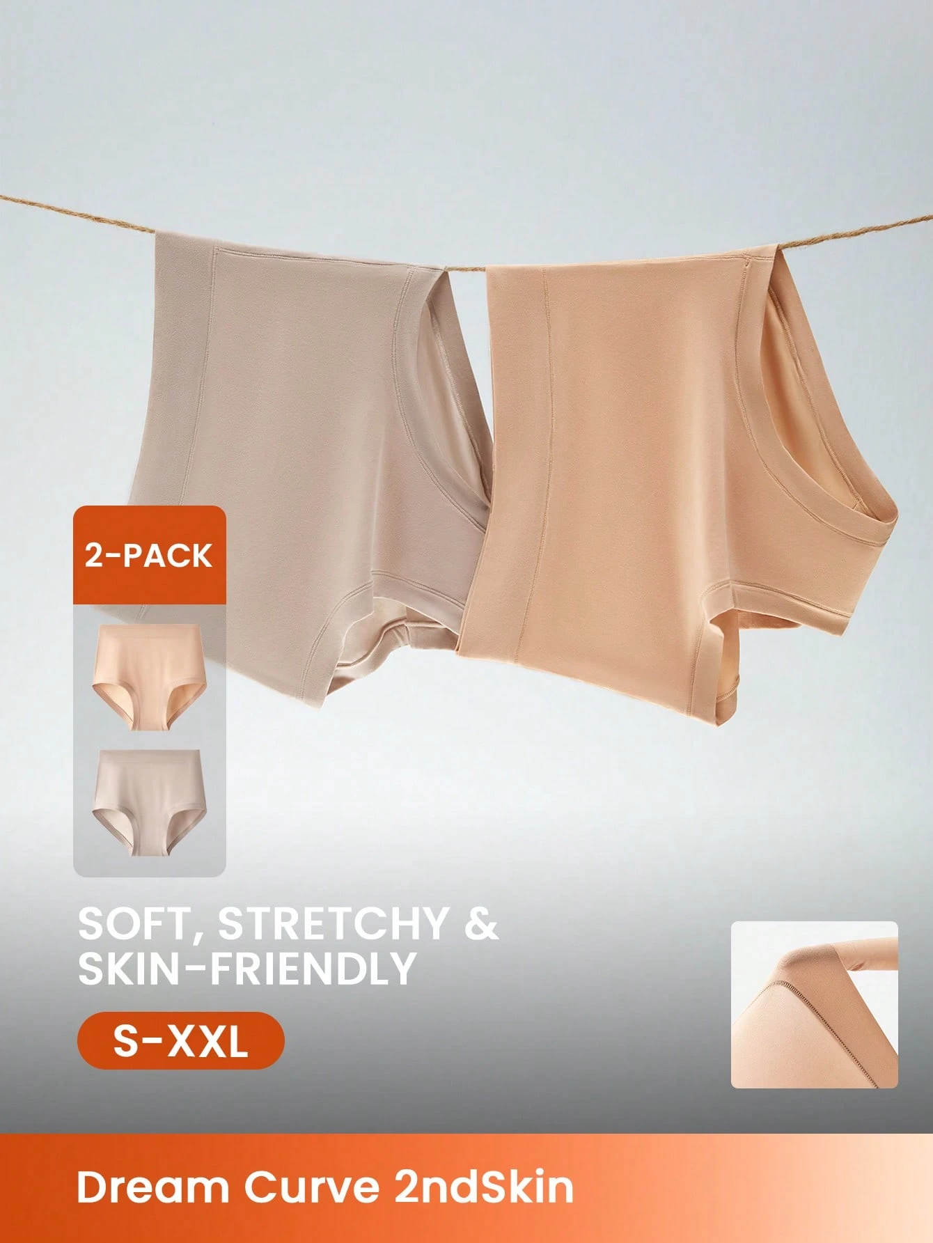 2-Pack Mid-Waist Briefs Underwear