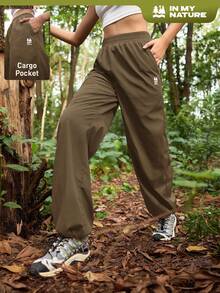 In My Nature Women's Fashionable Versatile Outdoor Pants - Khaki - View 2