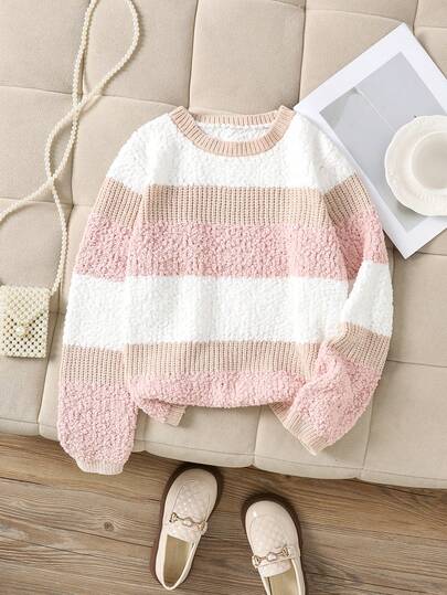 Sparklyn Tween GirlsThick Fashionable Striped Colorblock Knit Sweater, Long Sleeve, Autumn/Winter Tween Girl Clothes Sweater Sweaters For Kids Girls Girl Clothes Autumn And Winter Clothes Sweater For Tweens Summer Clothes For Teens Sweater Tween Matching Set Knit Girl Clothes Autumn And Winter Clothes Kids Winter Sweaters Sweater For Tweens Girls Knitted Sweater Long Sleeve Top Sweater For Tweens Sweater For Teen Girls Kids Winter Sweaters Knit Sweater Girl Long Sweater Fall Sweaters Kids Girl Clothes Autumn And Winter Clothes Kids Jumper Jumper For Girls Women Sweater Crew Neck Sweater Cable Knit Sweater