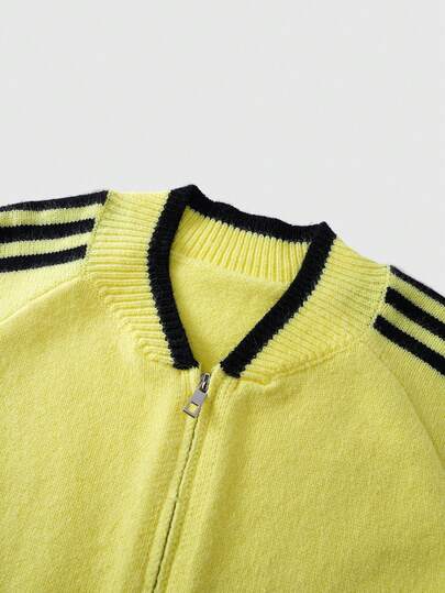 Street Life Men's Minimalist Print Zip-Up Long Sleeve Sweater