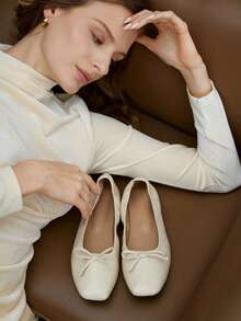 CUCCOO BIZCHIC 2025年春夏新款百搭舒适休闲度假平底女鞋 - 杏色 - 查看 1