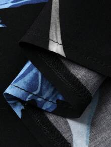 DAZY Váy dài nhẹ họa tiết hoa cho nữ, phong cách du lịch - Màu xanh lam - Xem 7