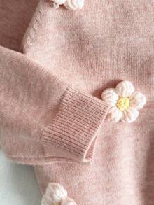 SHEIN 2 pezzi/Set Neonata Giacca e Tuta Floreale Carina - Rosa - Visualizzare 5