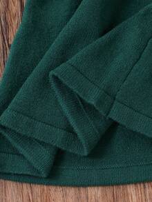 SHEIN 女婴刺绣针织长袖毛衣连衣裙，秋冬季舒适透气，优雅绿色，适合日常穿着、外出、旅行和上学。 - 綠色 - 查看 8