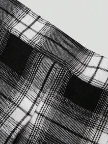 Sparklyn 女童百褶高腰裙，内置安全短裤，二合一裙裤，四季百搭，可搭配衬衫、T恤、Polo衫、连帽衫、夹克 - 黑與白 - 查看 7