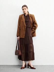 CUCCOO BIZCHIC Women's Square Toe Fashionable Versatile High Heels For Daily Commute - Coffee Brown - View 5