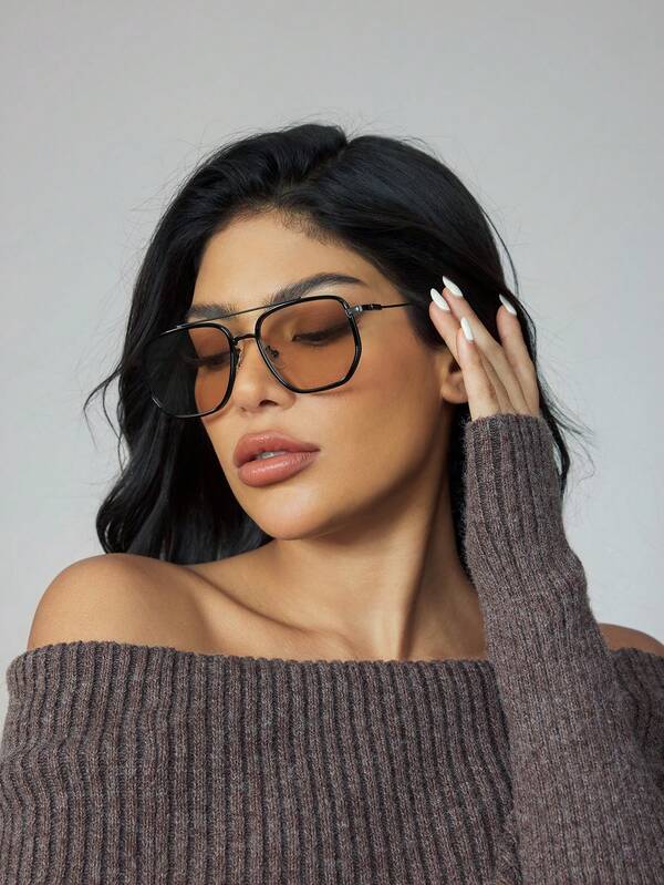 CUCCOO SZL Günlük Yaşam veya yaz seyahat için 1pair Top Bar Kare Çerçeve Moda Gözlük Güneş Gözlüğü UV Koruma