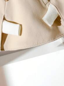 SHEIN Elladie kids 女婴可爱羊毛斗篷外套，秋冬季