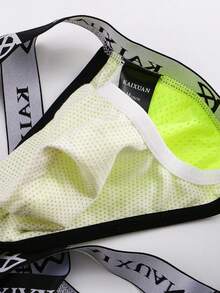 WENEZON Calzoncillos de malla de tiro bajo sexy para hombres, adecuados para citas de pareja, regalo de pareja - Verde - Ver 3