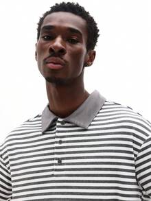 SUMWON Gestreiftes Poloshirt mit Langarm, Knopfleiste und Kragen für klassisch-lässigen Alltags-Look