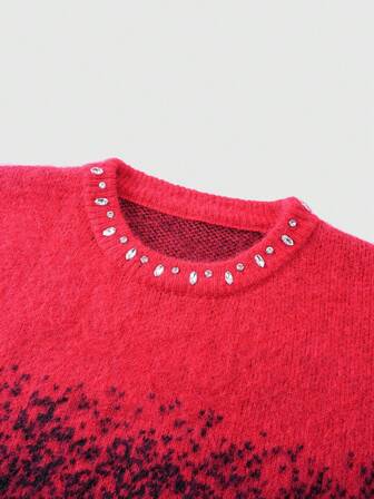 Street Life Pull col rond manches longues minimaliste décontracté dégradé pour hommes