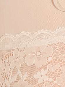 DelicateAllure 性感羽毛蕾丝女士睡裙 - 白色 - 查看 6