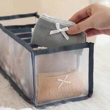 Underwear Compartment Organizer Socks Underwear Storage Box Drawer Storage Organizer Bag Sun Travel Cool - Black - View 7