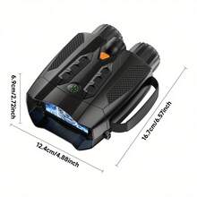 4K HD Night Vision Binoculars With 10x Magnification | 3" Display, 1080P Video, 80m Range, Flashlight & Steady Light, Rechargeable Battery/USB Powered, 28mm Objective Lens, Black - Ideal For Wildlife Observation, Farm Security & Nighttime Adventures - Black - View 8