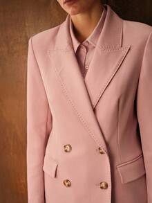 MOTF PREMIUM 女士极简双排扣西装外套