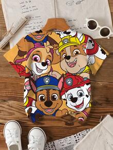 SHEIN | PAW Patrol 小男孩卡通图案短袖T恤 - 白色 - 查看 2