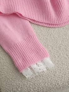GlowEve Women Casual 2 In 1 Design Knit Sweater, Fashion & Versatile, Autumn/Winter - Pink - View 3