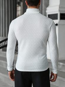 Manfinity Homme Herren lässiges INS Langarm T-Shirt, klassisch schwarz, geeignet als Geschenk für Ehemann oder Freund