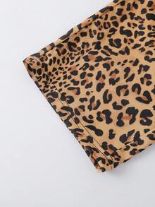 SHEIN Sparklyn Quần ống đứng thoải mái, rộng rãi, họa tiết da báo đơn giản cho bé gái và bé gái, thích hợp cho các buổi đi chơi hàng ngày, có thể kết hợp với nhiều loại áo phông và áo nỉ bó sát - Nhiều màu - Xem 5