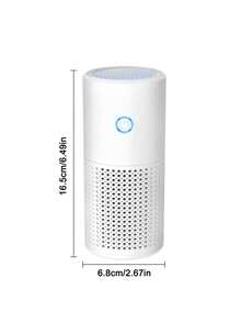 JMMO 1 Piece Compact Size Polypropylene Shell USB Air Purifier With H13 HEPA Filter Nano Activated Carbon Removes Formaldehyde Odors Dust Releases Negative Ions Quiet Operation Aromatherapy Function Black White Air Purifier For Home Office Bedroom Housewarming For Adults Autumn Winter Portable Mini Air Cleaner Fresh Air Device