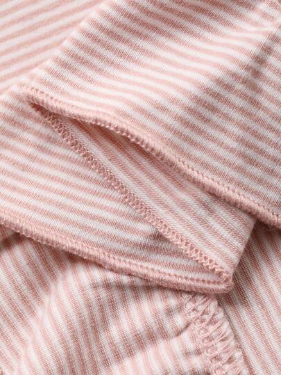 DAZY Sweet Gestreepte Ruffle Women Pajama Set view 7