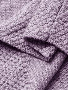 DAZY 2件套女童连帽毛衣背心+抓绒裤套装，秋季款 - 淡紫色 - 查看 5