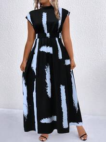 EMERY ROSE Đầm Maxi Cổ Chữ V Họa Tiết Chấm Bi Plus Cho Nữ - Nhiều màu - Xem 3