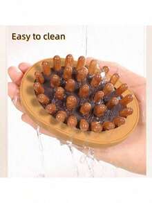 1/2 PCS Body Anti Cellulite Brush Soothing Wooden Essential Oil Spa Air Cushion Massage Hair Comb Scalp Massage Brush Body Massager - Brown - View 8