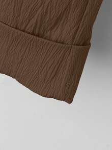 EMERY ROSE 女士休闲纯色直筒裤，春夏款 - 棕色 - 查看 4