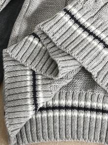 SHEIN Gestrickter Oversize-Pullover mit Rundhalsausschnitt für Teenager-Mädchen, süße Stickerei mit Zopfmuster, ideal für Herbst/Winter - Grau - Übersicht 7