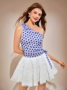 Young Women's Fashionable Mesh Camisole, Suitable For Spring/Summer, Outdoor Activities - Purple - View 5